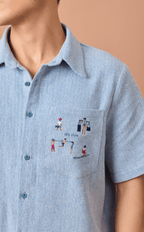 PINO TOP - CHEVRON TWEED w/ KALYE EMBRO (PRE ORDER)