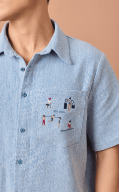 PINO TOP - CHEVRON TWEED w/ KALYE EMBRO (PRE ORDER)