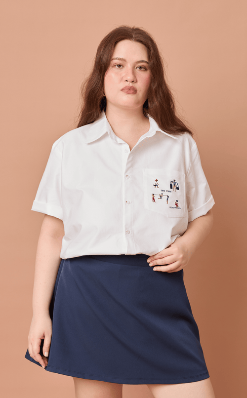 PINO TOP - WHITE OXFORD w/ KAYLE EMBRO