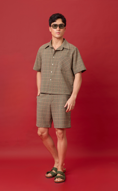 PINO TOP - HOUNDSTOOTH PLAID