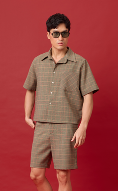 PINO TOP - HOUNDSTOOTH PLAID