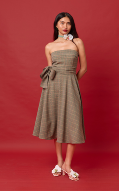 PLUMA DRESS - HOUNDSTOOTH PLAID (PRE ORDER)