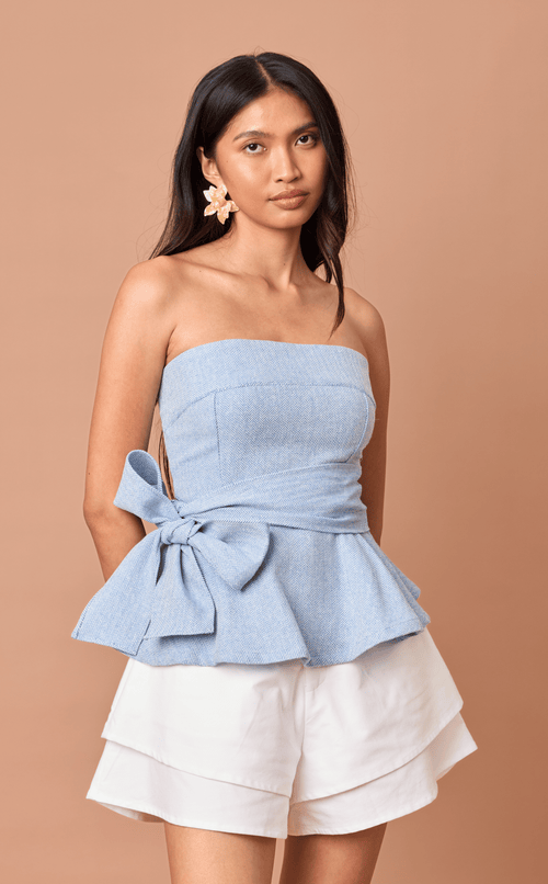 PLUMA TOP - CHEVRON TWEED (PRE ORDER)