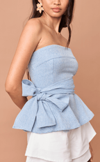 PLUMA TOP - CHEVRON TWEED (PRE ORDER)