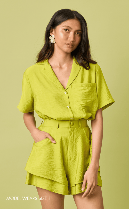 POLLY TOP - CHARTREUSE