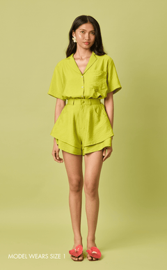 POLLY TOP - CHARTREUSE