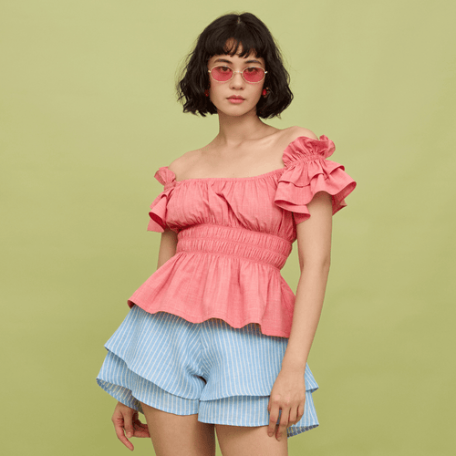 POPPY TOP - GRAPEFRUIT