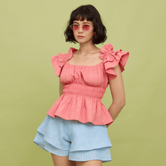 POPPY TOP - GRAPEFRUIT