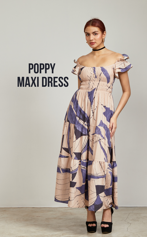 Poppy Maxi Dress  - Printed