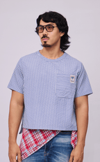 PUERTO SHIRT - BLUE STRIPES SEERSUCKER