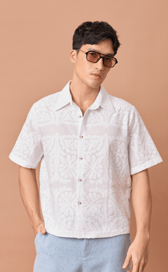 RAJA SHIRT - WHITE LACE