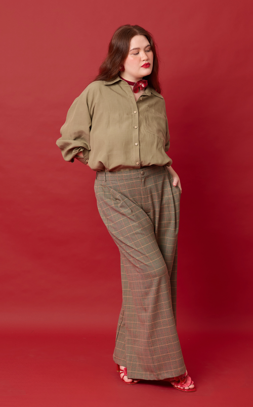 RANDY PANTS - HOUNDSTOOTH PLAID