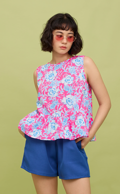 ROSANNA SET - NEON PINK-BLUE FLORAL