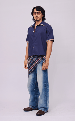 RAJA SHIRT - NAVY BLUE LINEN