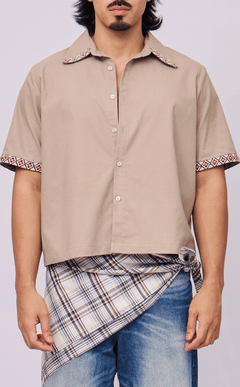 RAJA SHIRT - TAUPE LINEN