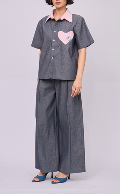 RANDY PANTS - GRAY DENIM CHAMBRAY