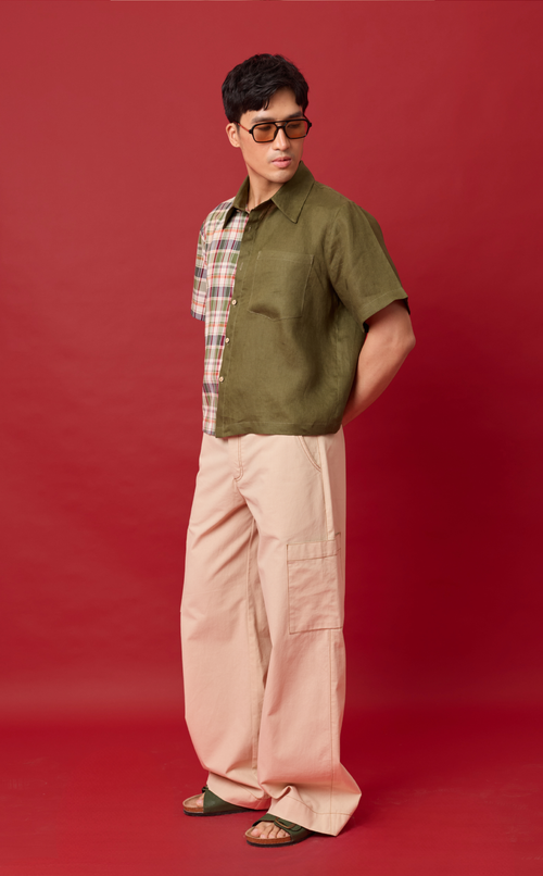 SULTAN SHIRT - OLIVE PLAID