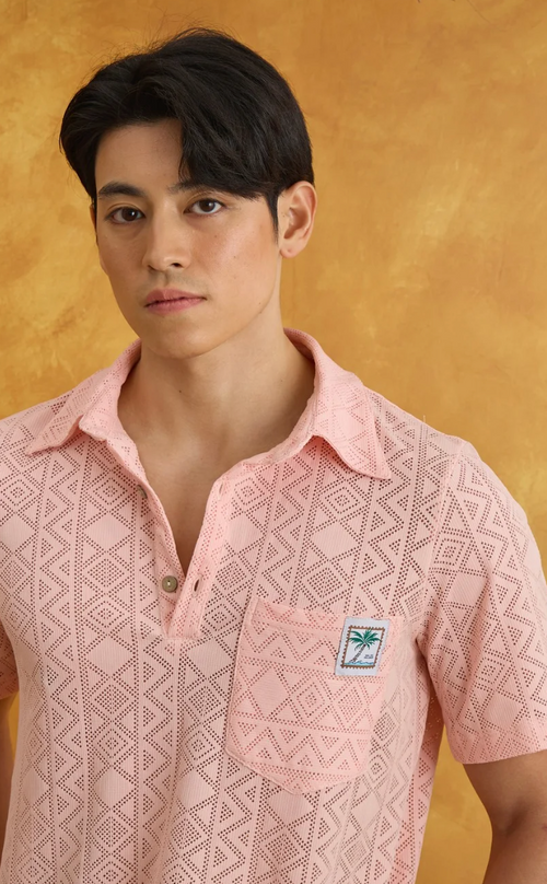GILIW SHIRT - PEACH LACE (PRE-ORDER) Shop.TayoStudio