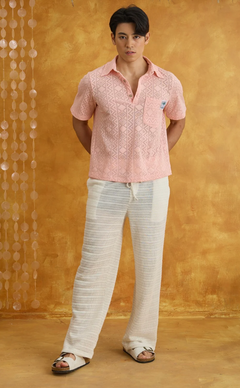 GILIW SHIRT - PEACH LACE (PRE-ORDER) Shop.TayoStudio
