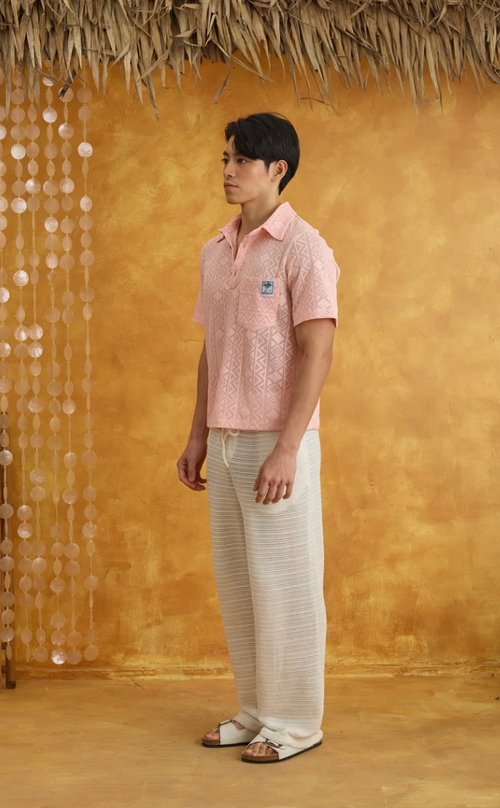 GILIW SHIRT - PEACH LACE (PRE-ORDER) Shop.TayoStudio