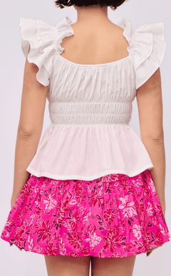 STACY SKORT - NEON PINK FLORAL
